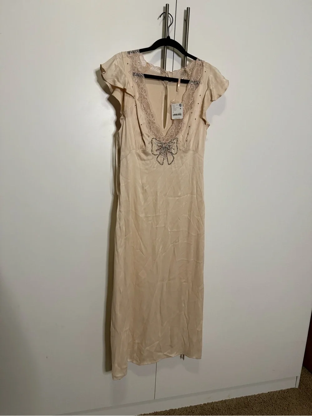 Free People Tied With Joy Slip Dress -Small - Picture 6 of 9